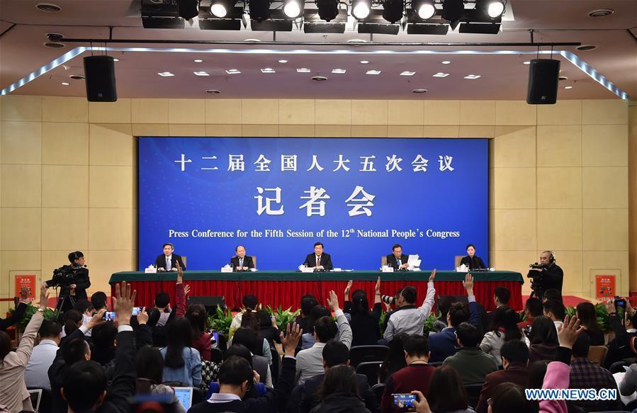 NDRC holds press conference for 5th session of 12th NPC on China's economy(1/10)