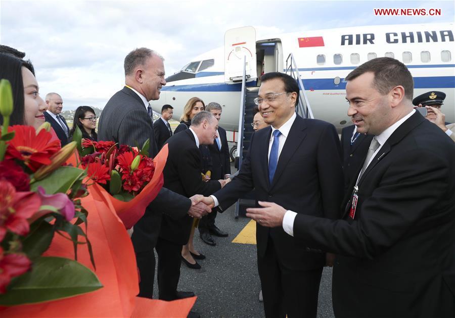 Premier Li arrives in New Zealand for official visit(1/2)