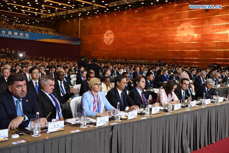 Delegates attend opening ceremony of Belt and Road forum(1/3)
