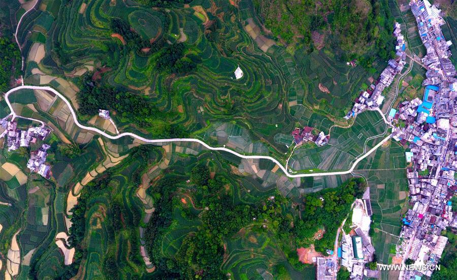 Guangxi strengthens road construction efforts in poor rural areas (1/7)