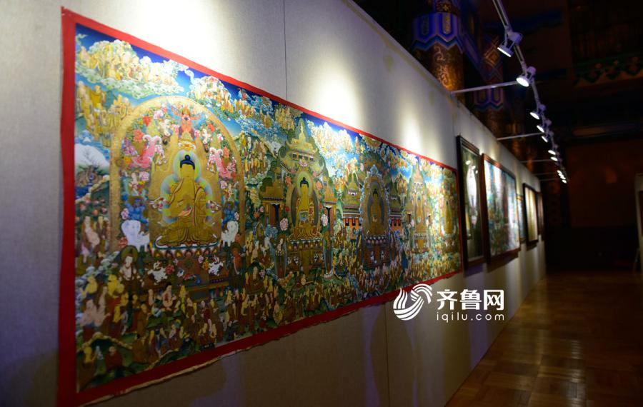 China organizes world's largest exhibition of Tibetan Thangka art(1/6)