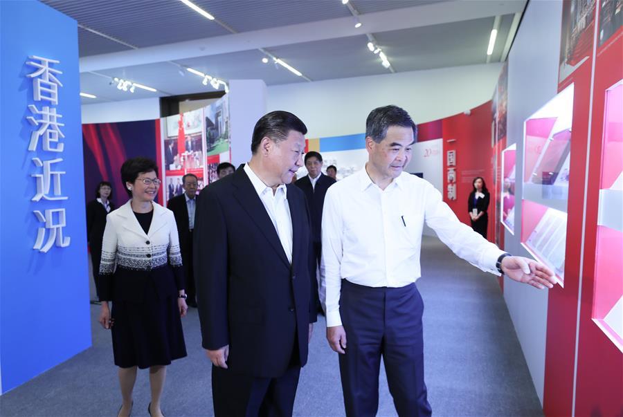 Xi: 'One country, two systems' the best arrangement for HK(1/8)