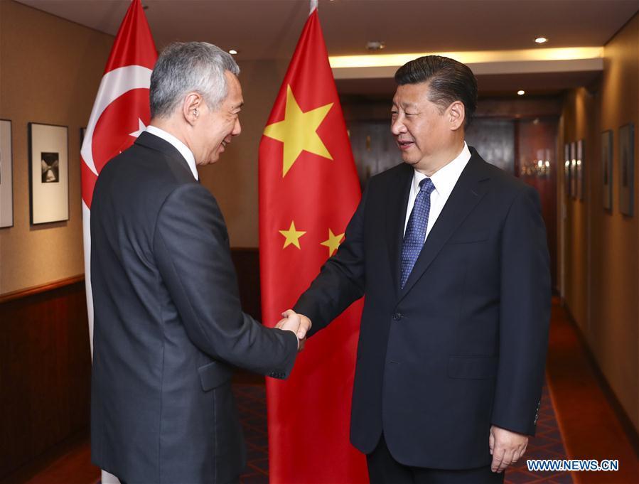 Xi urges mutual understanding with Singapore on core interests, major concerns(1/2)