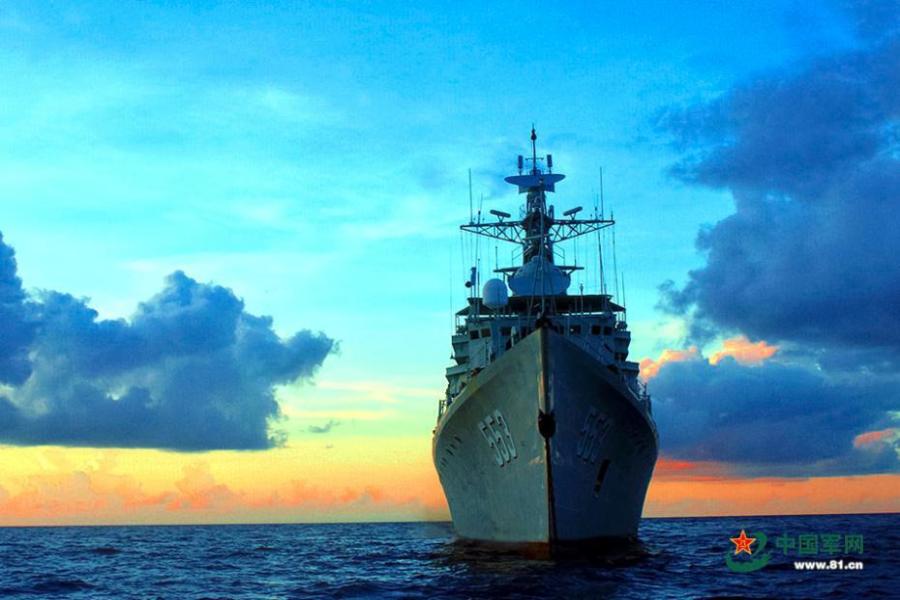 Military website releases photos of navy ships at sea(1/14)