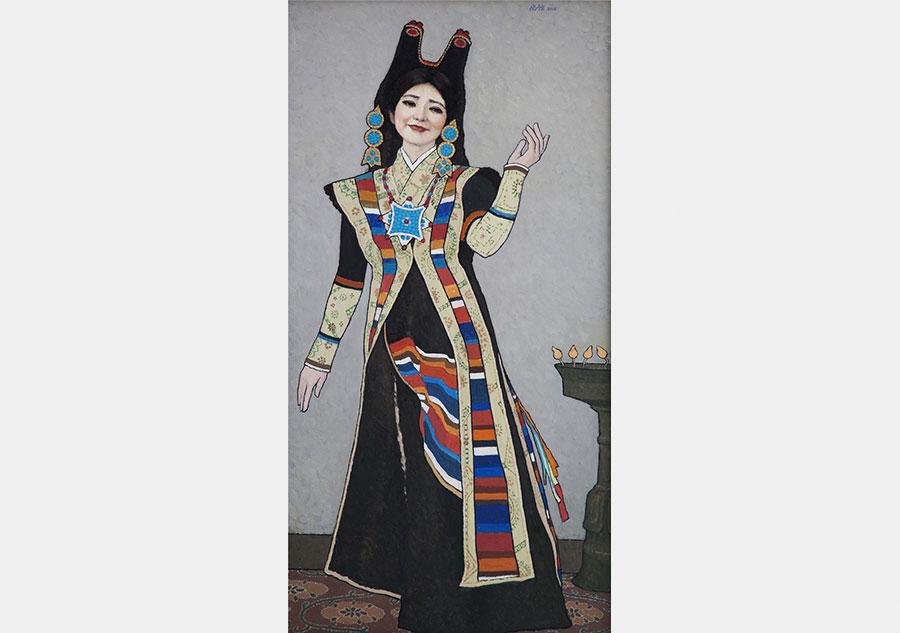 Chinese oil painting exhibition held in Beijing(1/6)