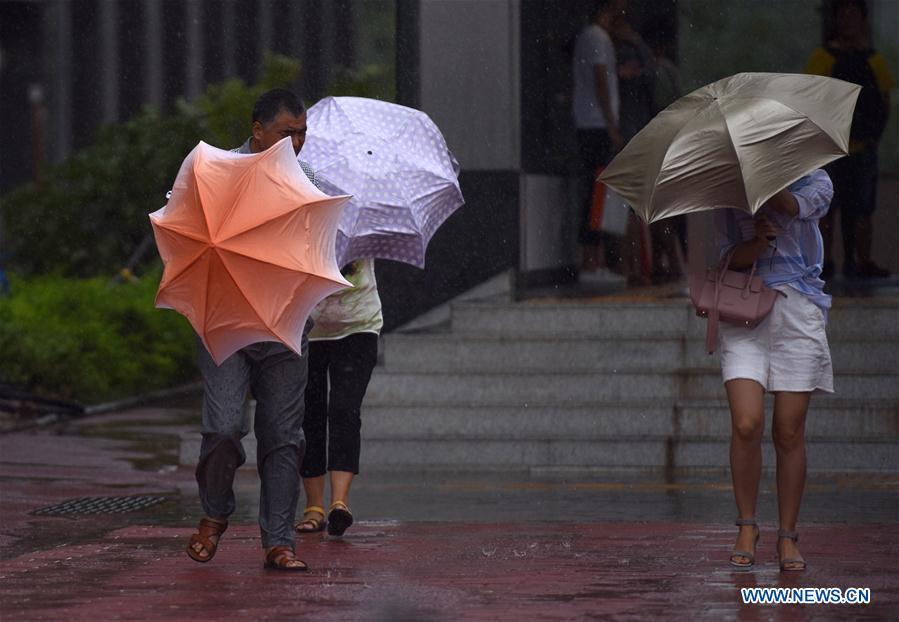 Typhoon Pakhar lands in S China(1/5)