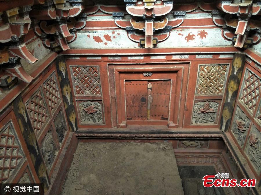 Tomb with striking carved bricks found in Shanxi(1/4)