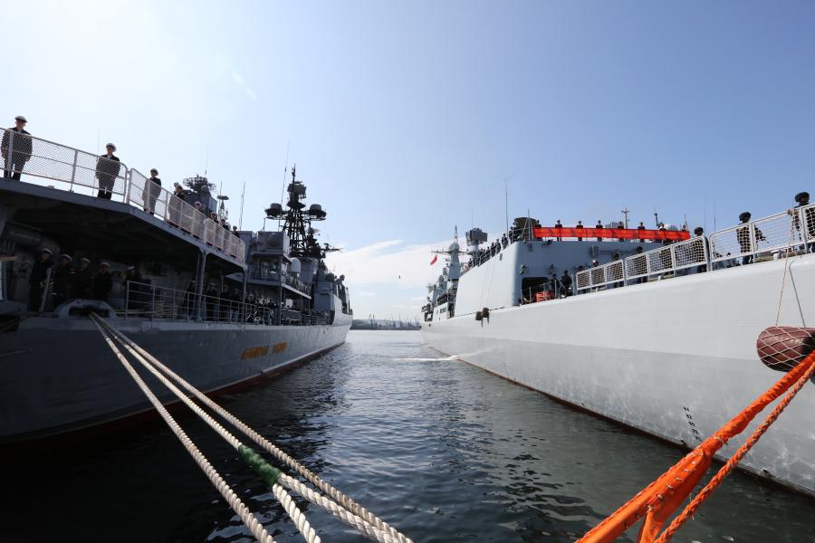 Chinese naval fleet arrives in Vladivostok for Joint Sea 2017(2/11)