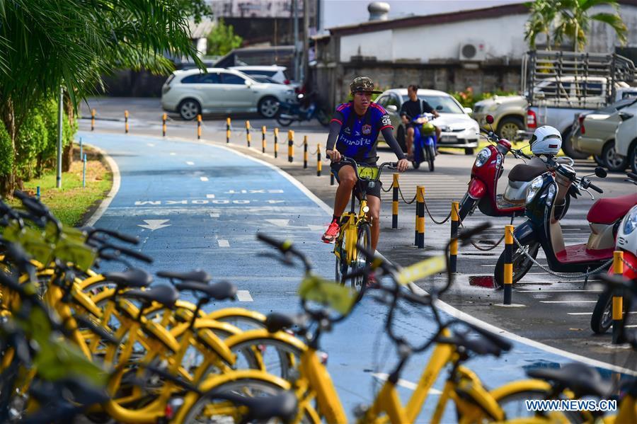 China's bike-sharing service benefits local residents, tourists in Phuket, Thailand(1/8)