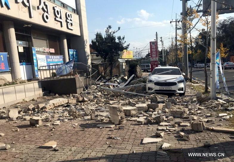 South Korea hit by 2nd biggest ever quake of 5.4-magnitude(1/3)
