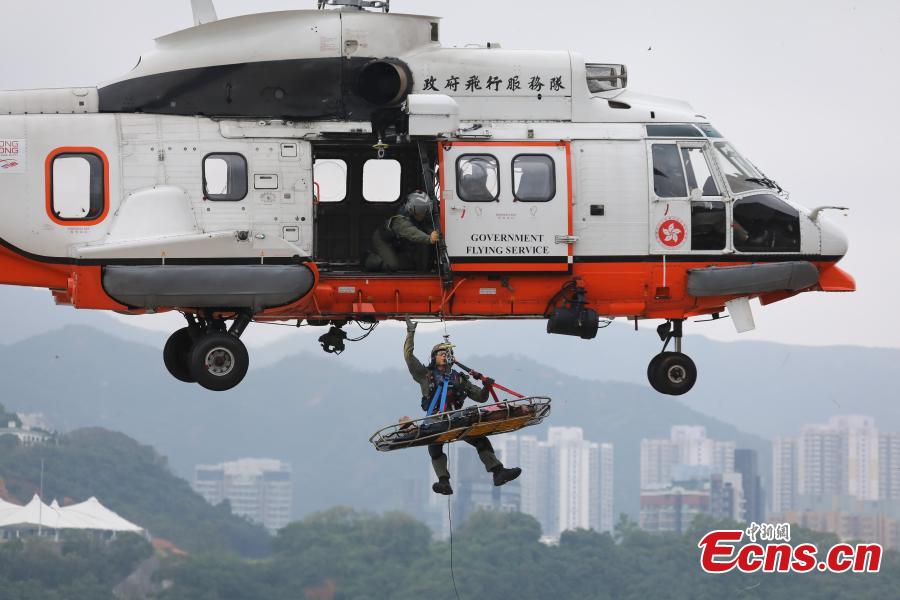 CAS holds mountain rescue skills demonstration in Hong Kong(1/5)