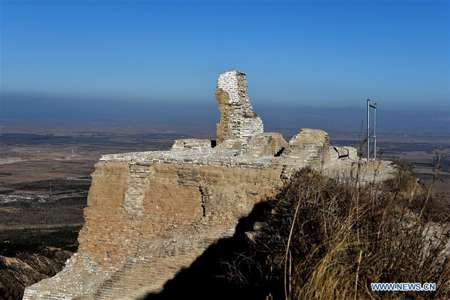 Damaged 'Moon Gate' of Guangwu Great Wall restored(1/5)