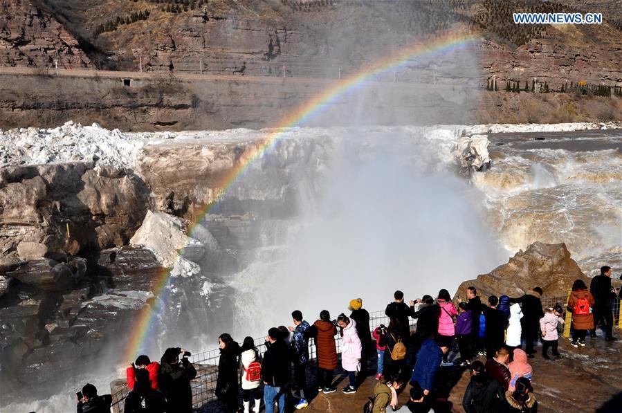 Spectacular scenery of Hukou Waterfall in north China's Shanxi (1/3)