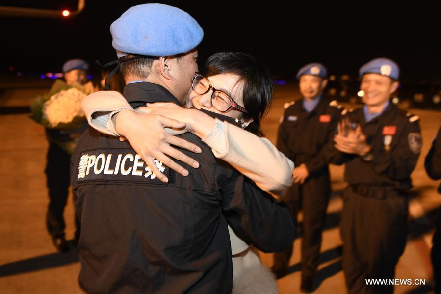 Chinese peacekeepers return from South Sudan(1/8)
