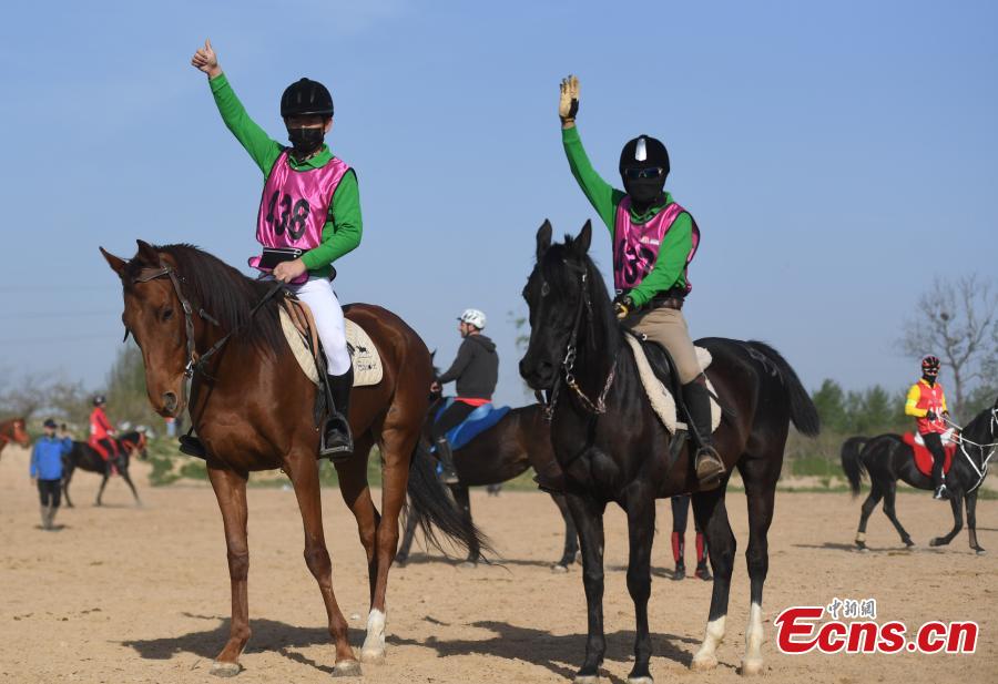 Over 100 compete in equestrian endurance in Anhui (1/4)
