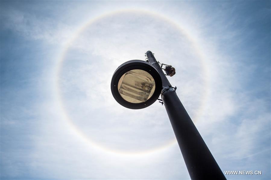 Solar halo seen over Kunming City(1/5)