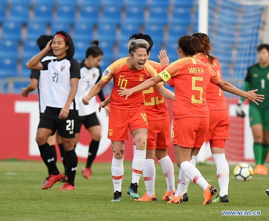 China beats Thailand to get bronze of AFC Women's Asian Cup (1/3)