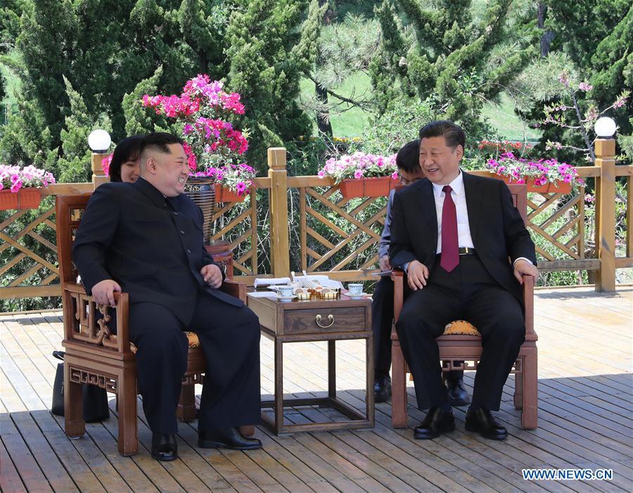 Xi Jinping, Kim Jong Un hold talks in Dalian(1/2)