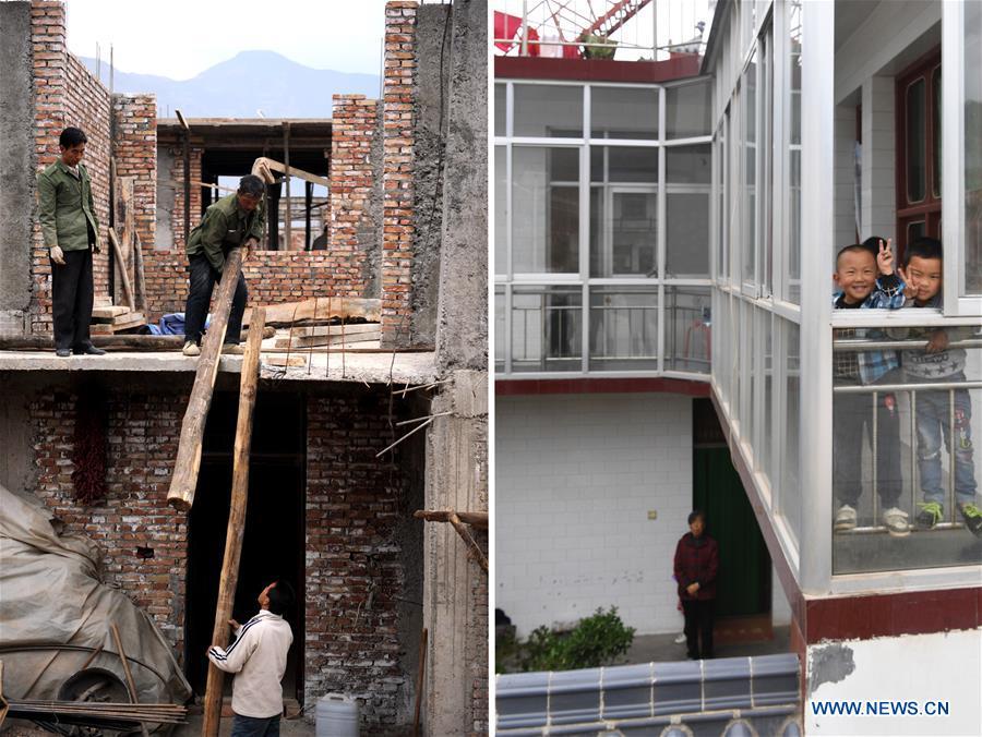 Gan'en Village regains life through reconstruction after Wenchuan earthquake(1/9)