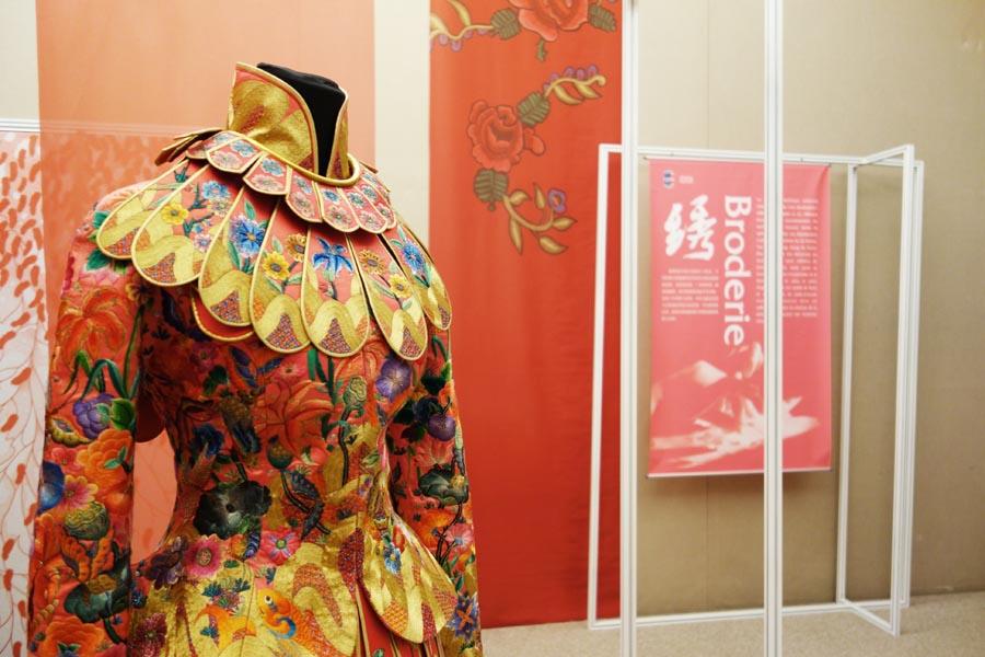An embroidered silk dress is showcased at the Paris China Cultural Center on June 5, 2018. (Photo provided to Chinaculture.org)

Zhou Wei, the event’s curator and assistant to the director of the China National Silk Museum, said the exhibition infused new designs with traditional craftsmanship to reflect the rich artistic connotation and vitality of Chinese silk. 

On the sidelines of the exhibition, the center also held a public lecture on \