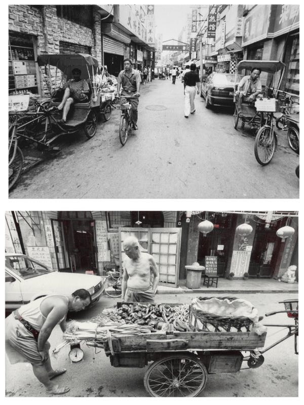 Dashilar 1996 (Photo by Bruce Connolly/chinadaily.com.cn)

However my preferred areas for walking have always been west of Qianmen Street. Since the Ming Dynasty, Dashilar was a major center for commercial activities. Today the main shopping street is visited by crowds of tourists looking for its famed “Time Honored Brands” — shops renowned for their hats, silks, foodstuffs, traditional pharmacies and so on. It also boasts China’s first cinema, Daguanlou, dating back to 1905. The cinema still operates, featuring a sculpture of the father of Chinese cinema, Ren Qingtai. I often took visitors to the Neiliansheng Shoe Shop. Photographs show how it was popular with leaders including Chairman Mao Zedong, Zhou Enlai and Deng Xiaoping. Established in 1853 during the Qing Dynasty by two high ranking officials, its prestige meant wearing these shoes one could get promoted in the Qing Imperial Court.

Meishi Street, running south from Qianmen to Zhushikou West Street, dates from 2008 and was modified to carry southbound traffic away from now-pedestrianized Qianmen Street. Heading west takes the intrepid explorer to some of the best areas for discovery. Several years ago, Dashilar West Street was pedestrianized into a commercial lane and home for local produce rather than the large historic stores found eastward on Dashilar Street.