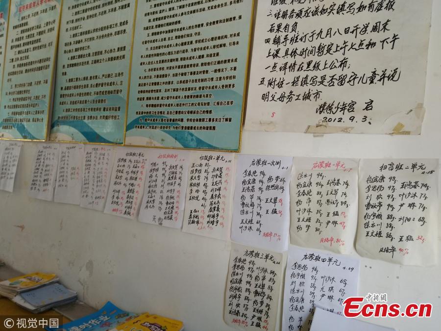 Ye Lianping works in a classroom for left behind children in Maanshan City, East China’s Anhui Province. The retired teacher has volunteered to help students learn English for 18 years. The local government helped renovate a storage area into two rooms where students can finish homework, read books and play chess. Ye said many rural children live with their grandparents after their parents migrated to work in other cities. Despite the generous support for students, Ye is known for his thrift and still lives in a shabby cottage built 30 years ago. (Photo/VCG)
