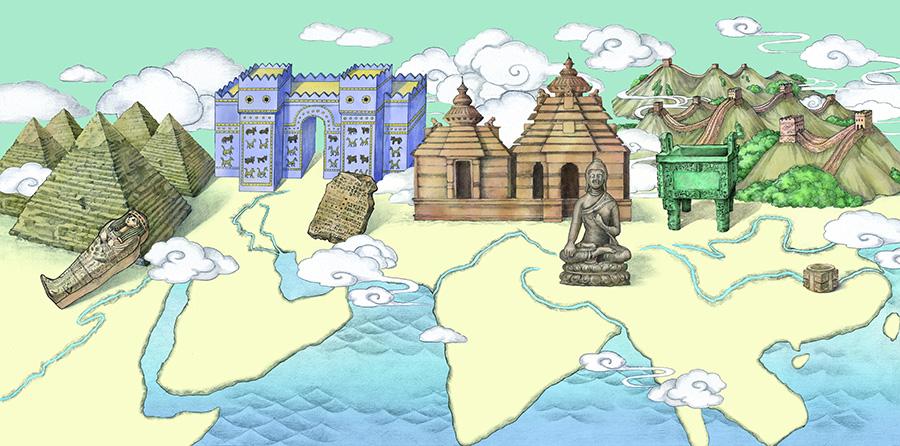 A new series of picture books for children will teach the history of China and the Silk Road. （Photo provided to China Daily）