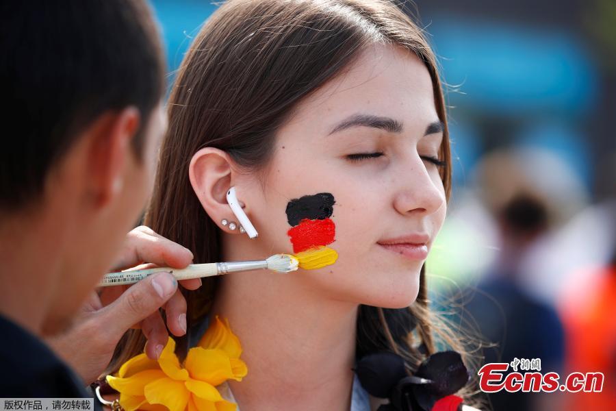 A fan during the match between Germany and Mexico in Luzhniki Stadium, Moscow, Russia, June 17, 2018. (Photo/Agencies)