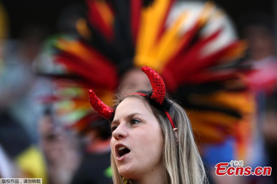 A Belgium fan before the match between Belgium and Panama in Fisht Stadium, Sochi, Russia, June 18, 2018. (Photo/Agencies)