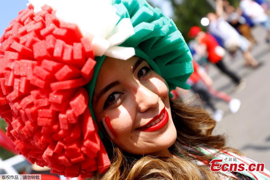 A fan during the match between Germany and Mexico in Luzhniki Stadium, Moscow, Russia, June 17, 2018. (Photo/Agencies)