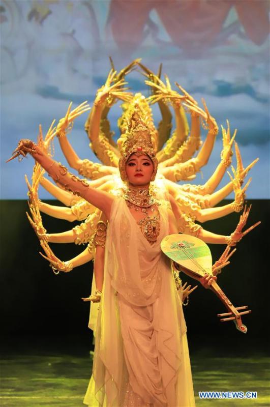 Dancers of the Chinese Gansu Dance Theater perform in a dance drama \