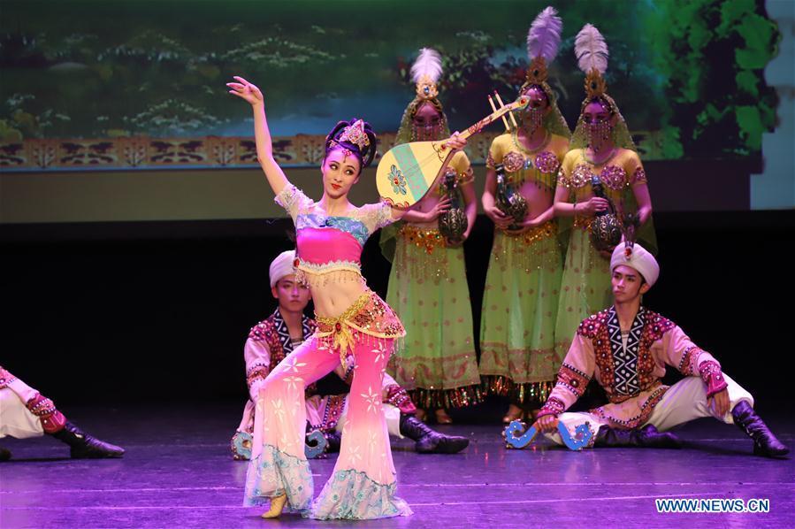 Dancers of the Chinese Gansu Dance Theater perform in a dance drama \
