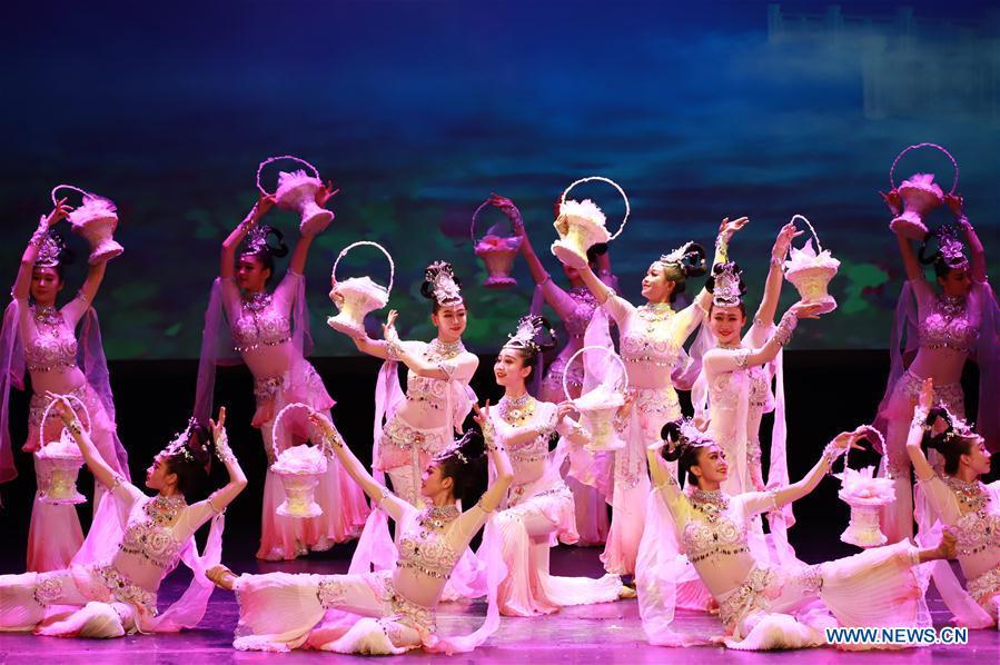 Dancers of the Chinese Gansu Dance Theater perform in a dance drama \