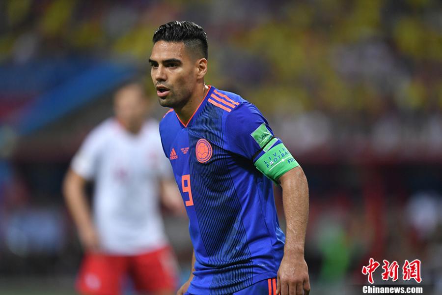 A match between Argentina and Colombia in a Group H match of the World Cup in Kazan, Russia, June 24, 2018. Poland have lost any chance to qualify for the knockout phase of World Cup after falling to Colombia 3-0 in their second Group H match in the Kazan Arena on Sunday.(Photo: China News Service/Tian Bochuan)
