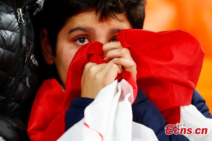 A Peru fan reacts as he watches the World Cup match between France and Peru in Moscow, Russia, June 21, 2018. (Photo: China News Service/Fu Tian)