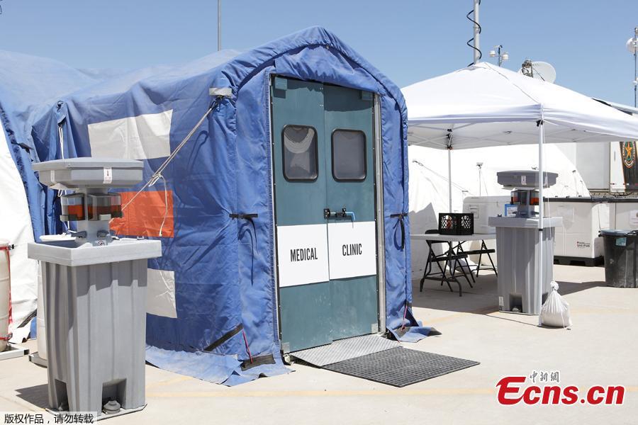 Photo released by the U.S. Department of Health and Human Services on June 25 shows medical facilities at the Tornillo facility, a shelter for children of detained migrants, in Tornillo, Texas, U.S..  (Photo/Agencies)