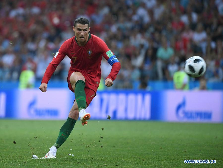 Portugal\'s Cristiano Ronaldo scores a free kick during a group B match between Portugal and Spain at the 2018 FIFA World Cup in Sochi, Russia, June 15, 2018. The match ended in a 3-3 draw. (Xinhua/Li Ga)

Best performance

Cristiano Ronaldo again showed his ability to deliver when it matters most by single-handedly keeping Portugal in the game in their opener against Spain. Ultimately his three goals - including a dipping late free-kick - were not enough to hand his team victory over the 2010 champions.