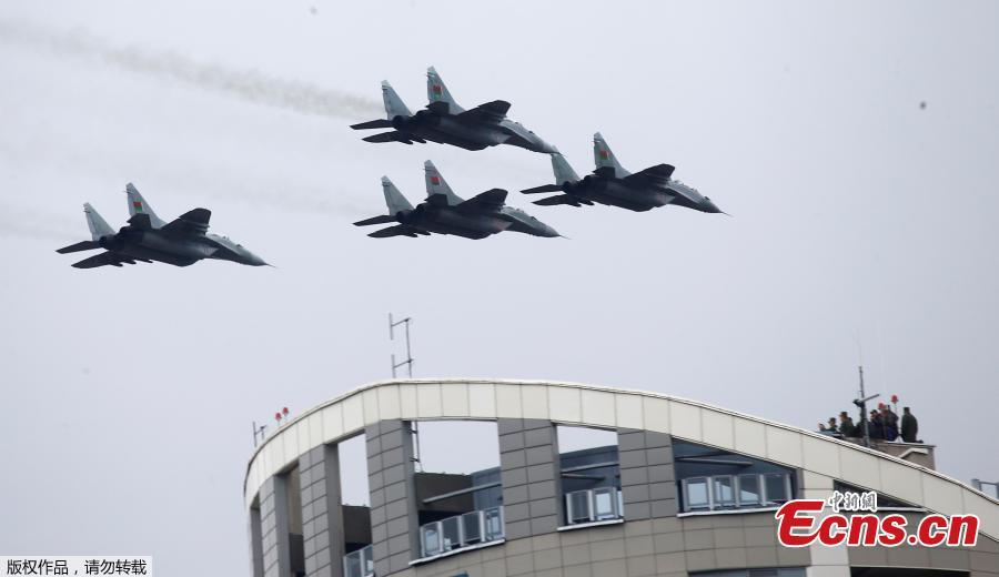 Belarus troops take part in a parade marking Independence Day in Minsk, Belarus, Sunday, July 3, 2018. (Photo/Agencies)