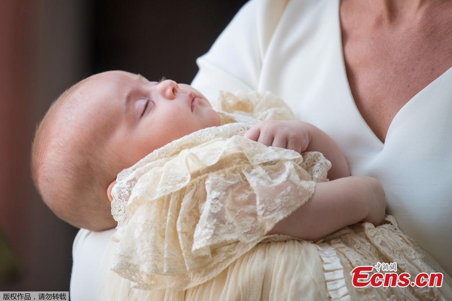 Britain\'s Catherine, the Duchess of Cambridge, carries Prince Louis as they arrive for his christening service at the Chapel Royal, St James\'s Palace, London, Britain, July 9, 2018. (Photo/Agencies)