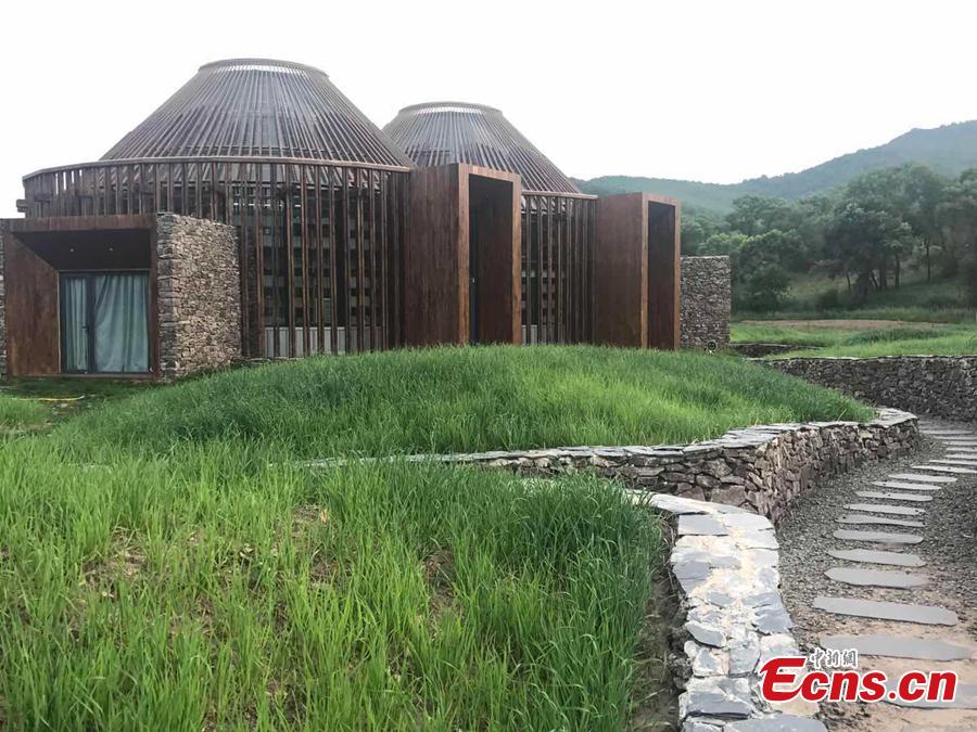 A view of the Mulang Weichang Visitor Center that Chinese-American actor Daniel Wu helped to design in Hebei Province. Wu and architect Zhang Hai\'ao are listed as the chief designers for the building, in a collaboration with Shanghai architecture firm HDD. The center, inspired by the traditional Mongolian yurt, is an enormous library with a skylight that allows star-gazing at night and six residential rooms. It also earned a nod from the Royal Institute of British Architects (RIBA), the equivalent of the British \