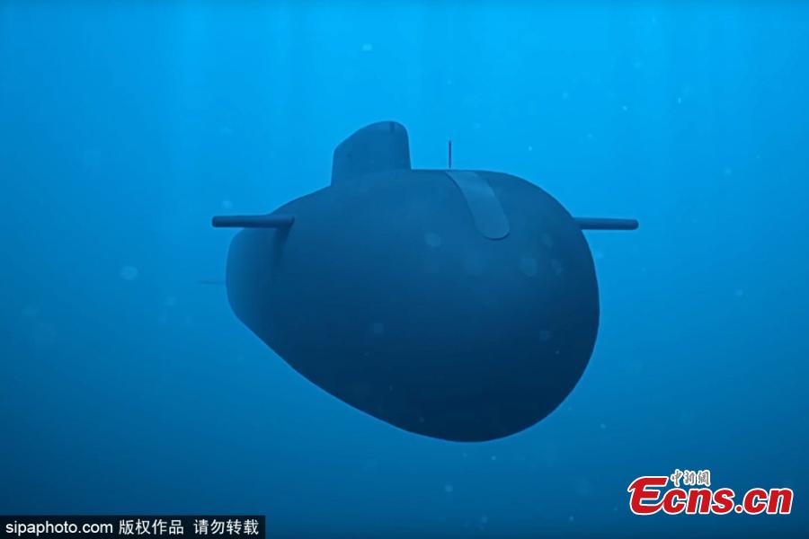 This photo shows Poseidon nuclear-powered and nuclear-armed unmanned underwater vehicle during the final stage of testing. Poseidon is a brand new intercontinental range undersea weapon able to destroy enemy naval bases and aircraft carriers. (Photo/Sipaphoto)