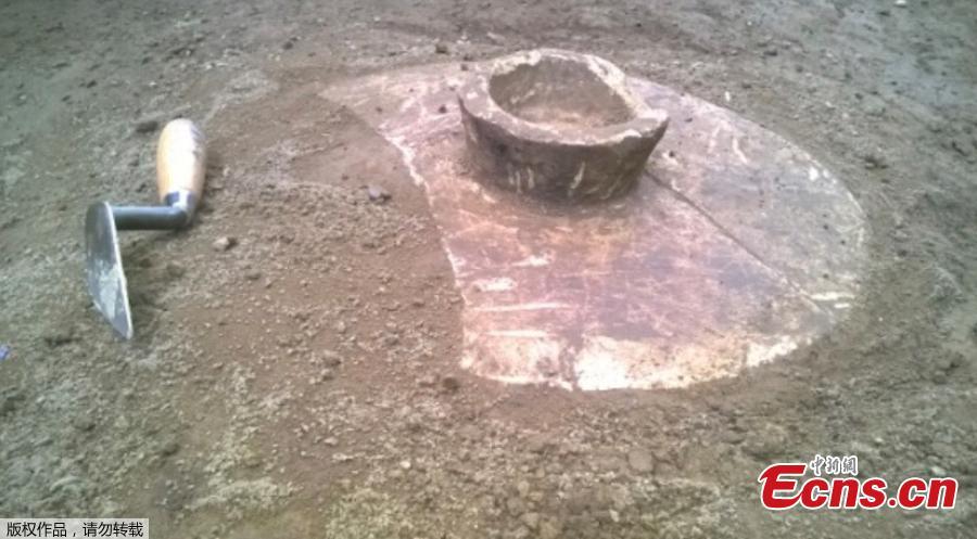 This photo released on July 19, 2018, by the Egyptian Antiquities ministry shows the oldest workshop for the pottery industry of the old state discovered by a mission working in the groundwater reduction project in the Temple of Kom Ombo in Aswan, Egypt. The pottery workshop was built during the Fourth Dynasty of ancient Egypt (between 2613 and 2494 BC).This rare discovery provided a glimpse into daily life millenia ago.(Photo/Agenceis)