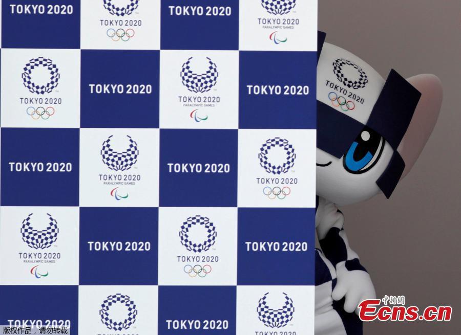 Tokyo 2020 Olympic Games mascot Miraitowa stands on stage during the mascots\' debut in Tokyo, Japan, July 22, 2018. (Photo/Agencies)