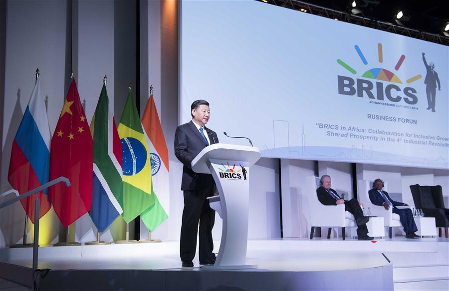 Chinese President Xi Jinping delivers a speech titled \
