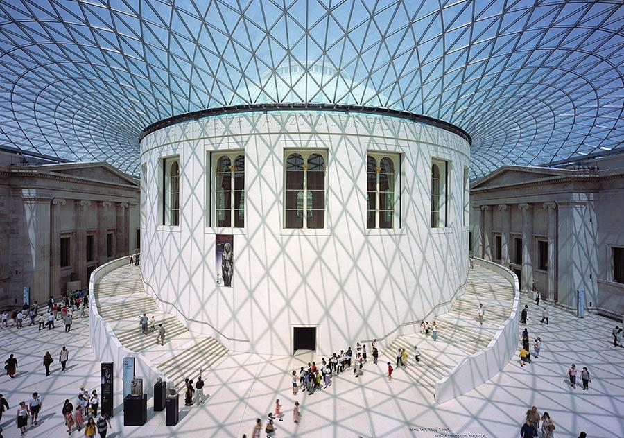 Great Court of the British Museum (Photo/Courtesy of Nigel Young, Foster + Partners)

Sustainable Communities | Shared Futures shows models, photos, renderings, hand-drawn sketches and videos of designs by Foster + Partners, the London-based firm which the 83-year-old Foster founded in 1967.

The exhibition brings together case studies from around the world, both those that have been completed and those still under construction, which examine how architects combine art and technology with the aim of both enhancing people\'s experience through space while reducing the amount of energy consumption and pollution through their practice.