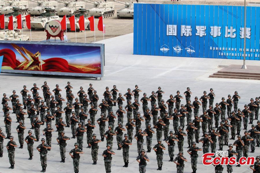 The opening ceremony of the International Army Games 2018, July 29, 2018. Three of the four contests, \