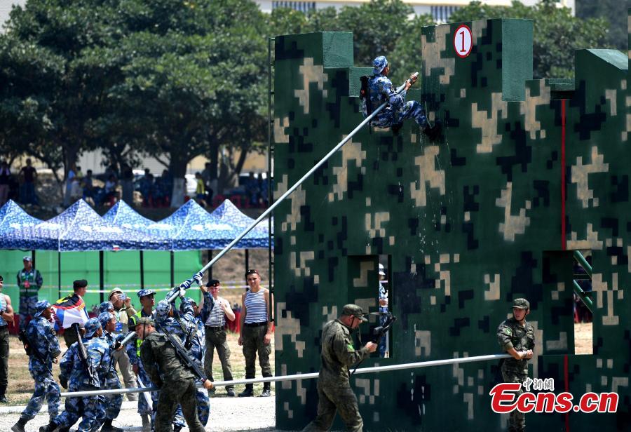Chinese soldiers participate in the \