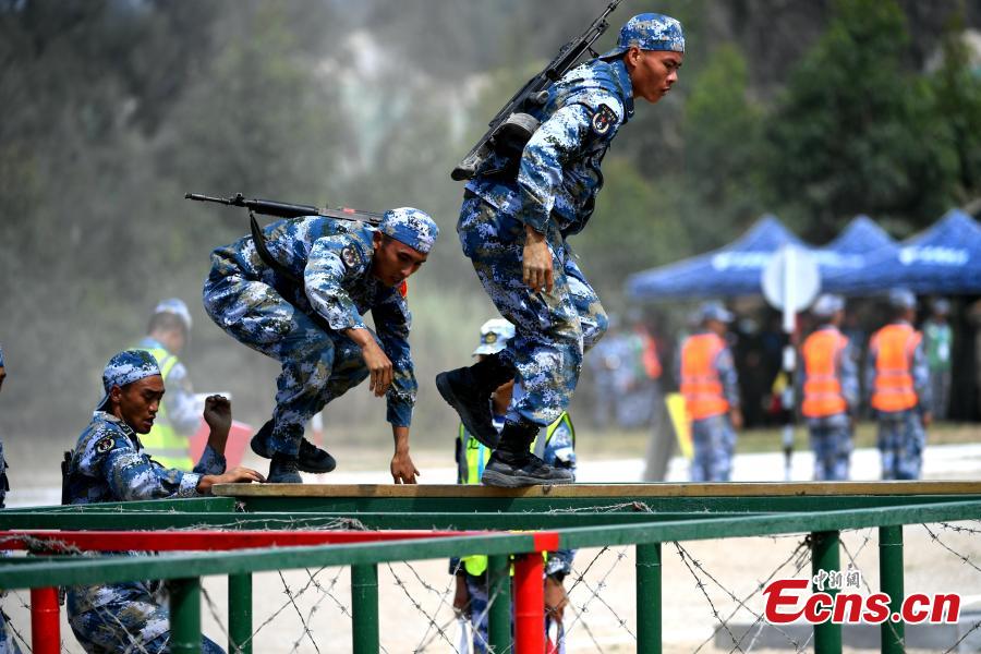 Chinese soldiers participate in the \