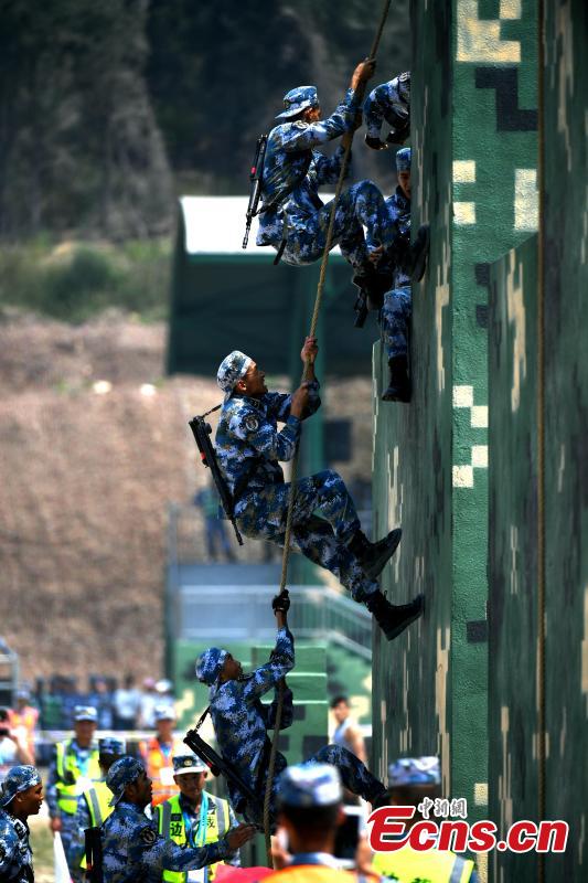 Chinese soldiers participate in the \