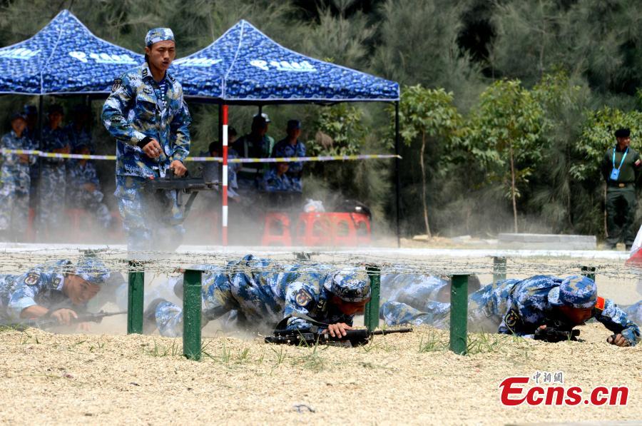 Chinese soldiers participate in the \